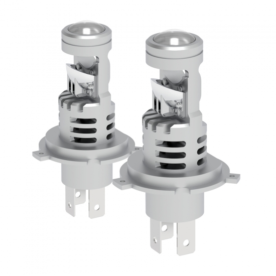 Комплект светодиодных ламп SVS H4/H19 серии Compact Light mini lens (3570CSP/2500Lm/6000K/12V/25W)
