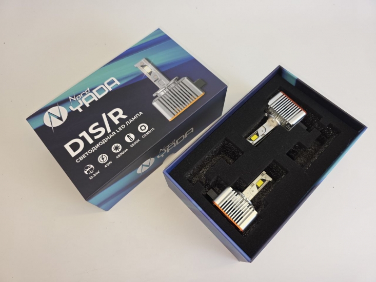 909369 Светодиодная лампа головного света D1S/R 12-24V 45W 4500Lm 6500K Canbus TM Nord YADA