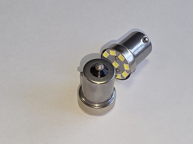 1156-9(12) smd 2835 Лампа светодиодная 12v 1156 R5W (1конт) 9-smd White