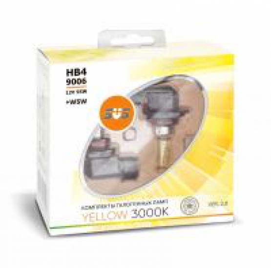 Галогенные лампы SVS серия YELLOW HB4/9006 55W+W5W комплект 2шт.
