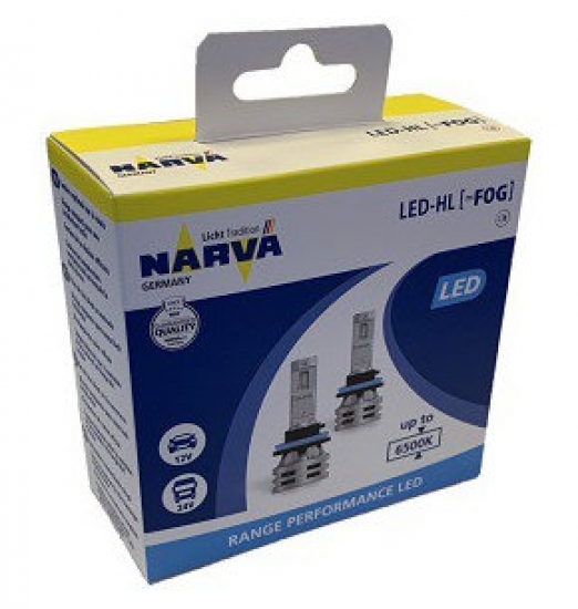 18036 Лампа светодиодная 12V H11/8/16 6500K Range Perfomance LED (к-т 2шт.) NARVA Гарантия 1 год.