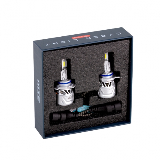 Светодиодные лампы MTF Light серия CYBER LIGHT MINI HIR2(9012), 12V, 45W, 3750LM, 6000K, кулер, к-т.