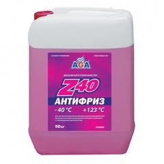 003 Антифриз, готовый к применению, красный, -40С 10 литров ANTIFREEZE AGA-Z40, PREMIX