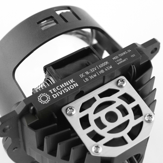 Светодиодные BiLED модули TECHNIK DIVISION, линзованные, бескорпусные, 12В, 45Вт, 6000К, 3 дюйма, комплект. Арт.: TD01K5