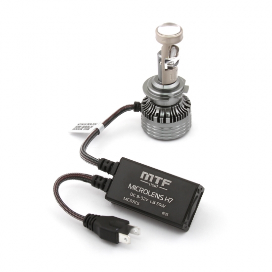 MC07K5 Светодиодные линзы MTF LIGHT серии MicroLENS H7/H18, 12/24V, 55W, 6000K, 4000LM, к-т.