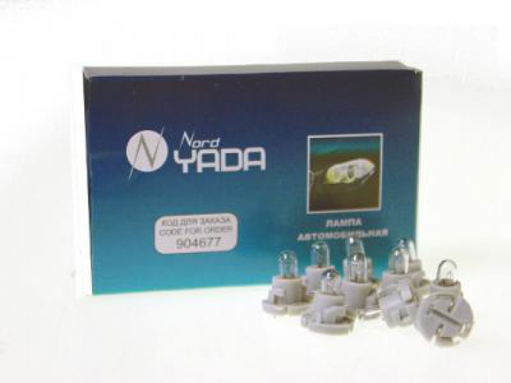 904677 Т4 12V 1,2W автолампа б/ц с усами (серый) Nord Yada панель приборов