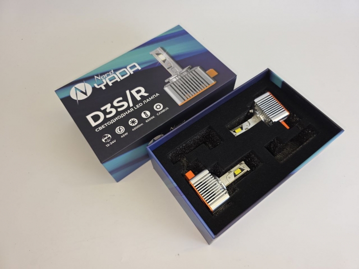 909371 Светодиодная лампа головного света D3S/R 12-24V 45W 4500Lm 6500K Canbus TM Nord YADA