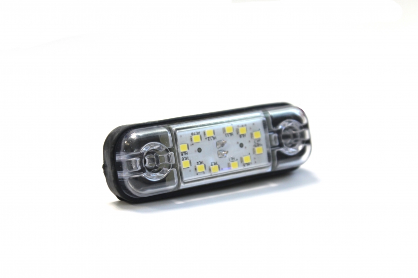 ОГ-40 12 LED Белый светодиодный фонарь габаритный овал 12 LED (аналог ГФ-22/ФГ160/WAS W97.1)