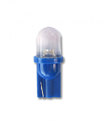 T10-1LED (12) Лампа светодиодная 12V W5W W2.1*9.5d 1-LED Синяя