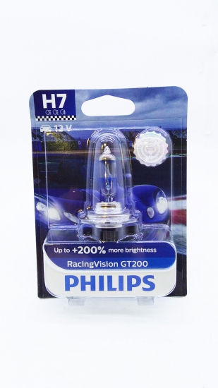 12972RGTB1 Автолампа 12V H7 PX26d55W (блистер 1шт) Racing Vision GT-200 Philips