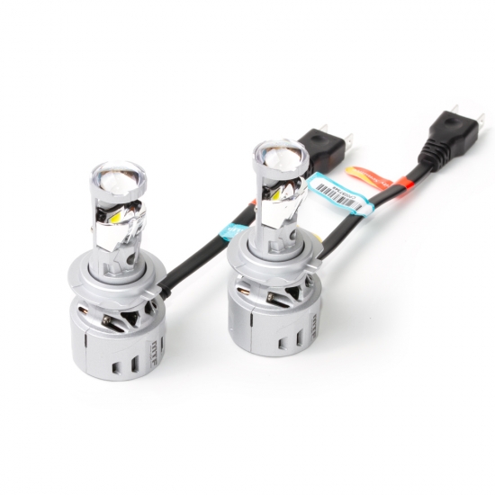MLH7K5 Светодиодные линзы MTF LIGHT серии MINILENS H7, 12/24V, 55W, 6000K, 4000lm, комплект.