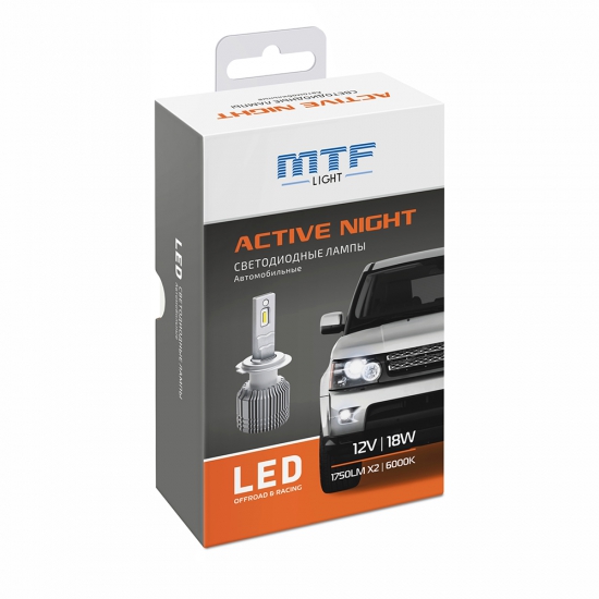 LAN01K6 Комплект светодиодных ламп H1 серия Active Night 18W/1750LM/6000K MTF