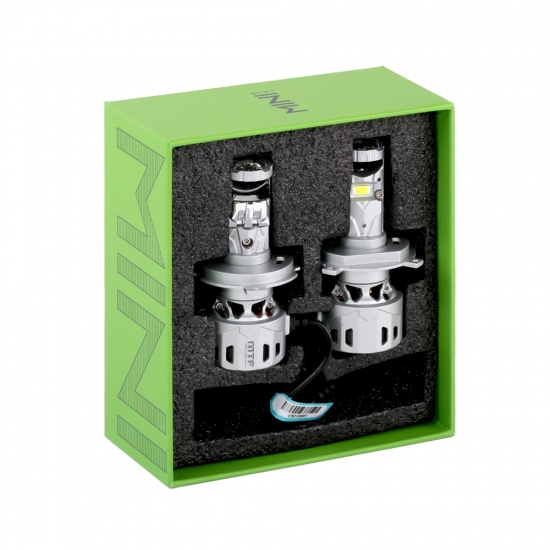 Светодиодные линзы MTF LIGHT серии MiniLENS H4/H19, 12V, 45/45W, 4500LM, 6000K, к-т.