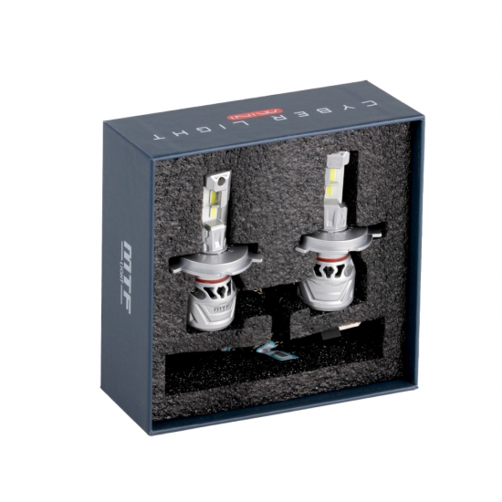 Светодиодные лампы MTF Light серия CYBER LIGHT MINI H4/19, 12V, 45W, 3750LM, 6000K, кулер, к-т.