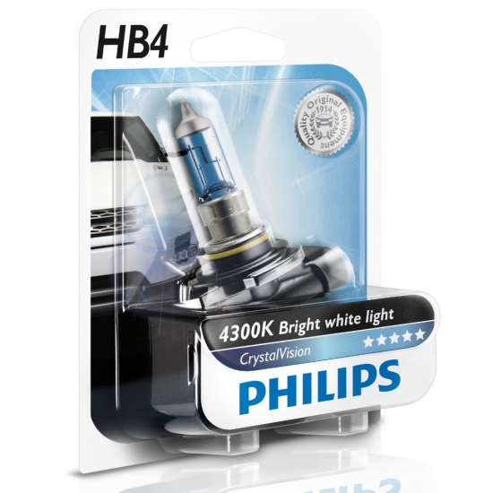 Автолампа 12V HB4 P22d 55w (блистер 1шт.) Crystal Vision Philips 9006 CV-01B(6) 