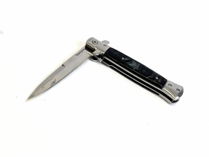 FK14_Складной инерционно выкидной нож стилетного вида TAKESHI Kemuri