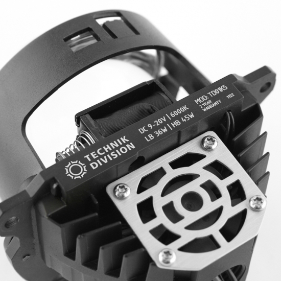 Светодиодные BiLED модули TECHNIK DIVISION, линзованные, бескорпусные, 12В, 45Вт, 4300К, 3 дюйма, комплект. Арт.: TD01K4
