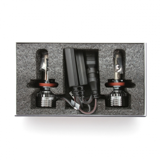 MC011K5 Светодиодные линзы MTF LIGHT серии MicroLENS H11/H8/H16, 12/24V, 55W, 6000K, 4000LM, к-т.