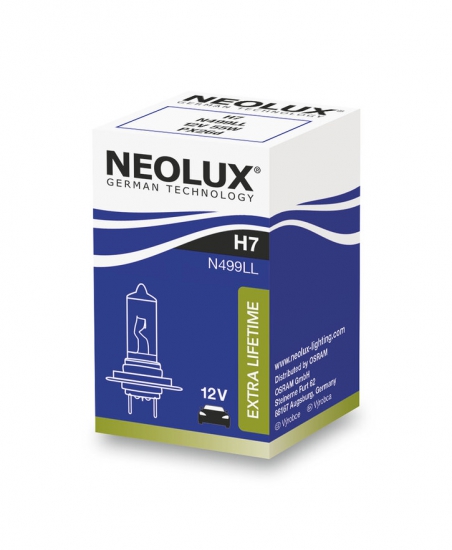 N499LL-2SCB Автолампа H7 55W 12V PX26D увелич.срок службы (2 шт) Neolux