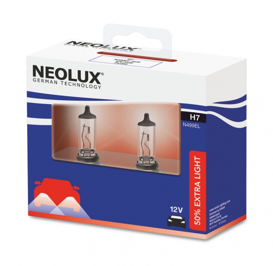 N499EL-2SCB Автолампа H7 55W 12V PX26D+50% яркости (2 шт) Neolux