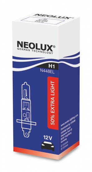 N448EL_SCB Автолампа H1 55W 12V P14.5S +50% яркости (2 шт) Neolux