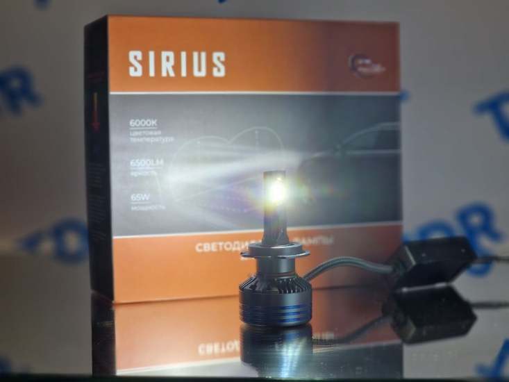 Светодиодные автолампы Sirius H7 6000K 9-100V 65W