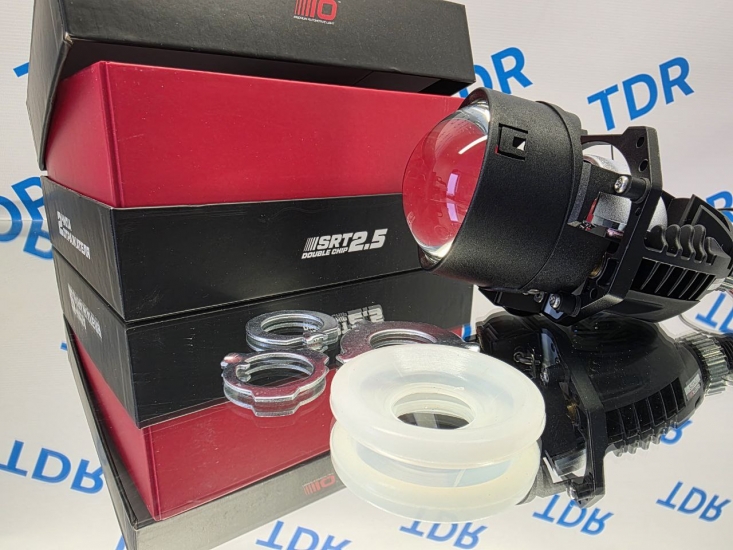 Lens-2.5-BiLed-SRT-DC Светодиодная линза Optima Premium Bi-LED Lens, Series Reflector Technology (SRT), Double Chip 2.5, 5500К, Комплект 2 шт.