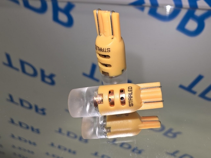 Starled 7G T10-3 yellow 12-24V автомобильная светодиодная лампа 3W (комплект 2 шт)
