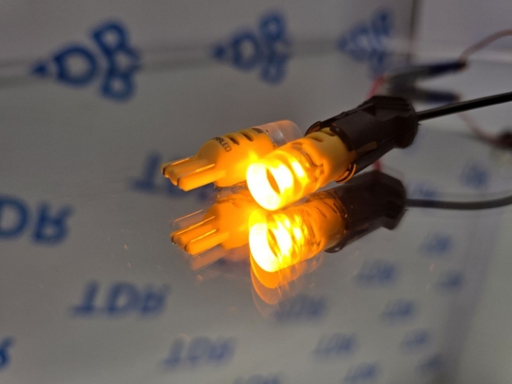 Starled 7G T10-3 yellow 12-24V автомобильная светодиодная лампа 3W (комплект 2 шт)