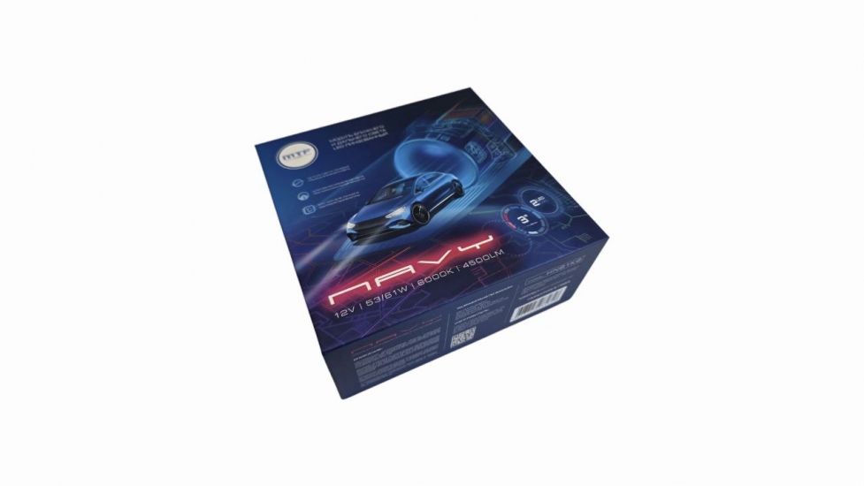 HN61K6 Светодиодные модули ближнего/дальнего света MTF Light серия NAVY, 12В, 53/61Вт, 6000К, 3, комплект.