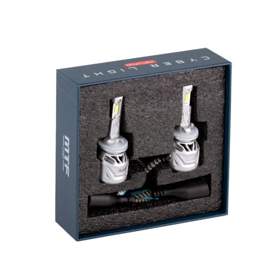 Светодиодные лампы MTF Light серия CYBER LIGHT MINI H27(880/881), 12V, 40W, 3750LM, 6000K, фен, к-т.