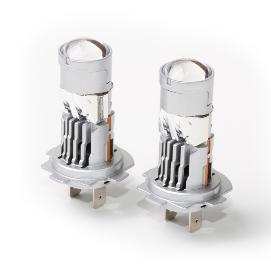 Светодиодные линзы MTF LIGHT серии MicroLENS H7/H18, 12V, 25W, 2500lm, 6000K, к-т.