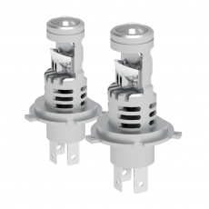 Комплект светодиодных ламп SVS H4/H19 серии Compact Light mini lens (3570CSP/2500Lm/6000K/12V/25W)