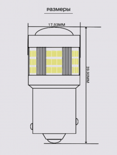 Светодиодные автолампы SVS ProLight lens P21W-1156/12-24V/6W/6000K/550Lm/Chip 2016-57SMD