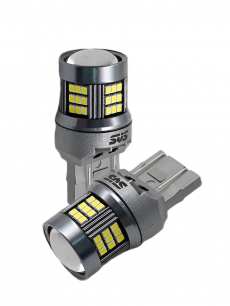 Светодиодные автолампы SVS ProLight lens W21/5W -7443/12-24V/6W/6000K/550Lm/Chip 2016-57SMD