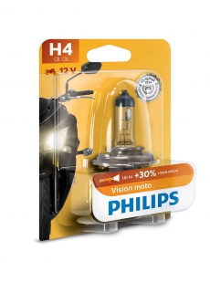 12342PRBW Лампа мотоциклетная H4 12V-60/55W (P43t) Vision Moto (Philips)