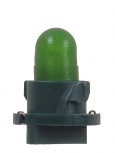 E1580 Лампа доп. освещения Koito 14V 80mA T4.8 - пластик. цоколь (зелёный) (кратность 10шт)