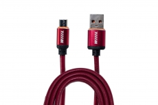 CB810-2A-UTC-LR-10R Data-кабель USB-Type C красный эко-кожа WIIX 1м.