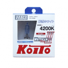 P0756W Лампа высокотемпературная Koito Whitebeam 9005 (HB3) 12V 65W (120W) 4200K (комплект 2 шт)