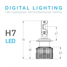 Светодиодные лампы MTF Light серия Digital lighting H7/18,12V,55W,4500Lm,3000-7000K, управление со смартфона, аналоговое и пульт ДУ, к-т