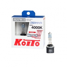P0728W Лампа высокотемпературная Koito Whitebeam H27/1 12V 27W (55W) 4000K (комплект 2 шт)