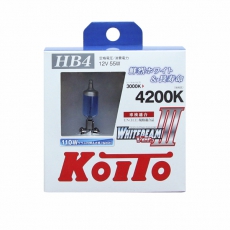P0757W Лампа высокотемпературная Koito Whitebeam 9006 (HB4) 12V 55W (110W) 4200K (комплект 2 шт)