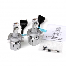 Светодиодные линзы MTF LIGHT серии MiniLENS H4/H19, 12V, 45/45W, 4500LM, 6000K, к-т.