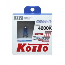 P0755W Лампа высокотемпературная Koito Whitebeam H7 12V 55W (100W) 4200K (комплект 2 шт)