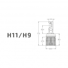 Светодиодные лампы MTF Light, серия All Seasons Led, H11, 30W, 2500lm, 3000K, кулер, к-т