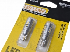 T10-10CREE/X0121 (12) Лампа светодиодная 12V W5W W2.1*9.5d 10-Cree с обманкой 5500K(блистер 2 шт)