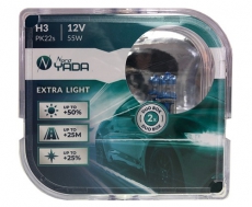 907363 H3 12V 55W автолампа EXTRA LIGHT +50 % Plastic case - 2шт Nord YADA