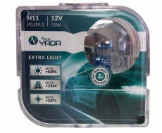 907367 H11 12V 55W автолампа EXTRA LIGHT +50 % Plastic case - 2шт Nord YADA