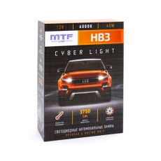 Светодиодные лампы MTF Light, серия CYBER LIGHT, HB3(9005) , 12V, 45W, 3750lm, 6000K, кулер, к-т