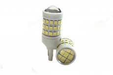 7443-51 smd 2835 Лампа светодиодная 9-24V W21/5W White керамика линза биполярная (гранта)